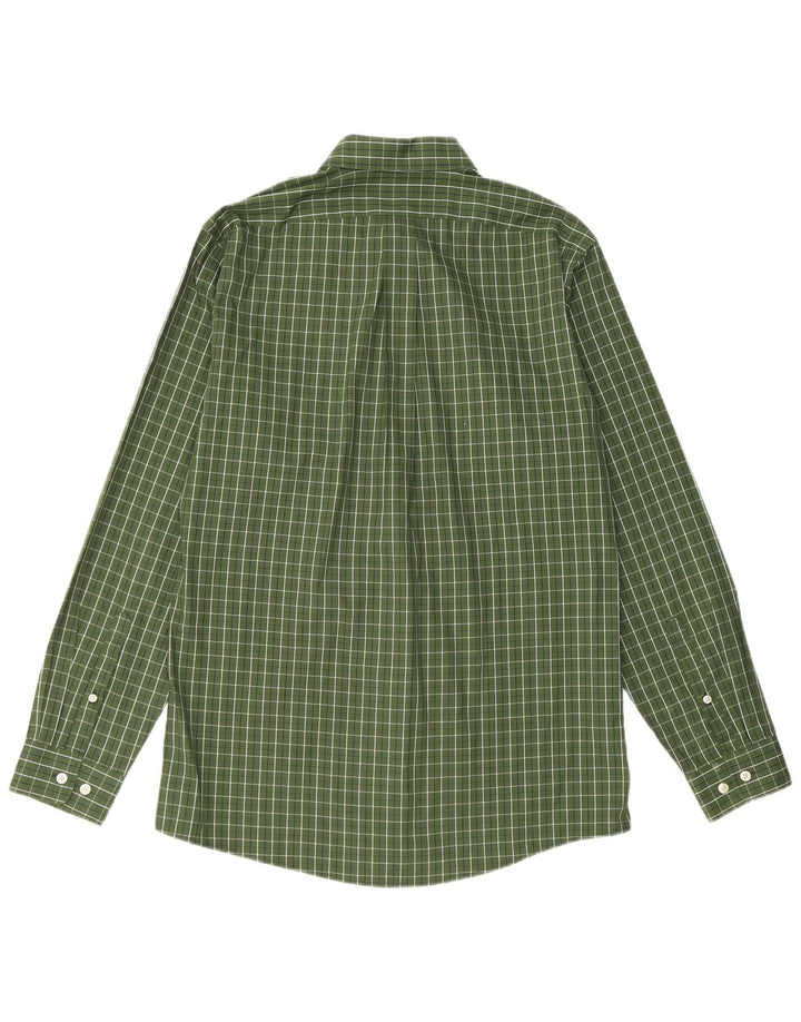 Eddie Bauer Chemise cintrée pour homme en coton à carreaux vert moyen