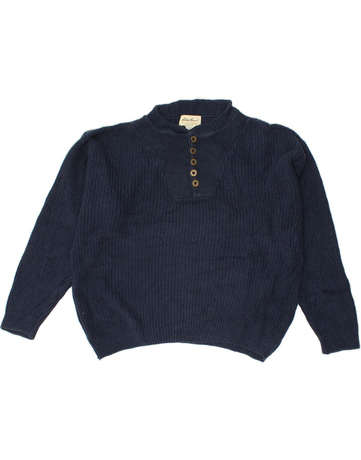 EDDIE BAUER Pull ample à col rond pour homme Bleu marine moyen