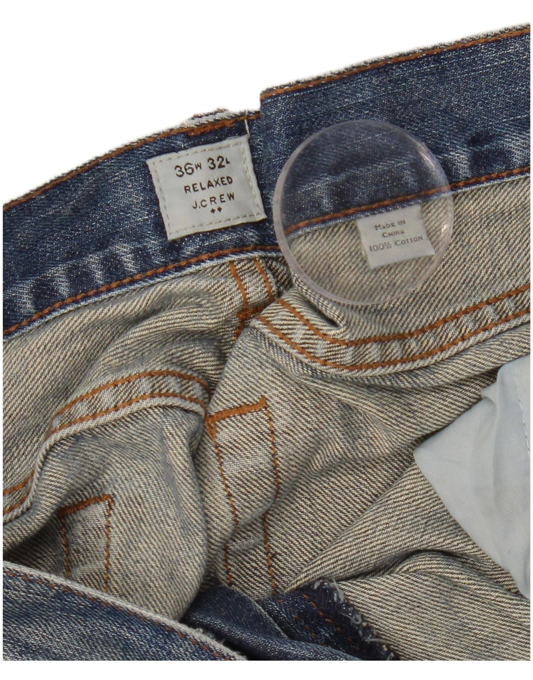 J. Crew Jean droit coupe décontractée pour homme W36 L32 bleu coton