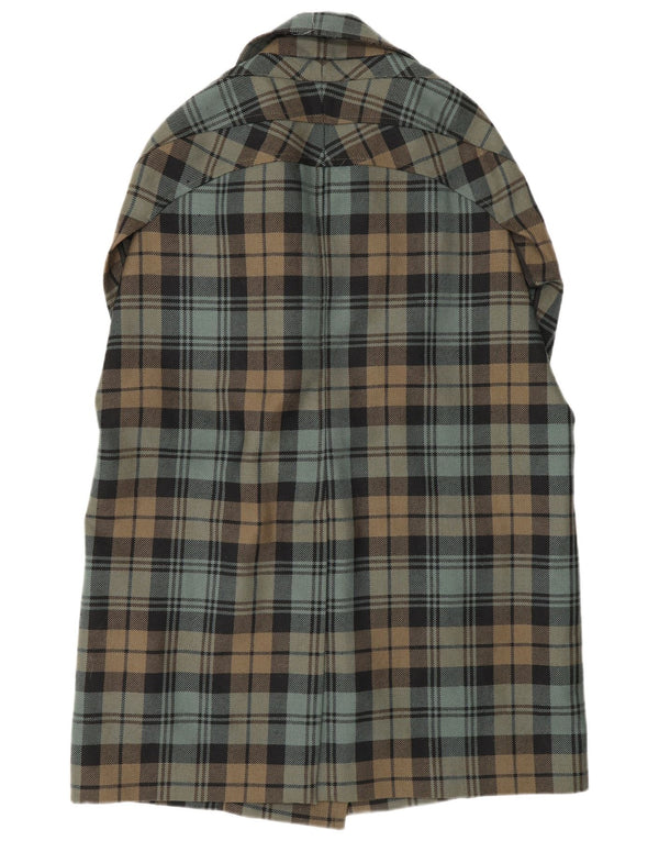 Manteau croisé pour femmes Alberto Biani IT 42 Medium Vert à carreaux