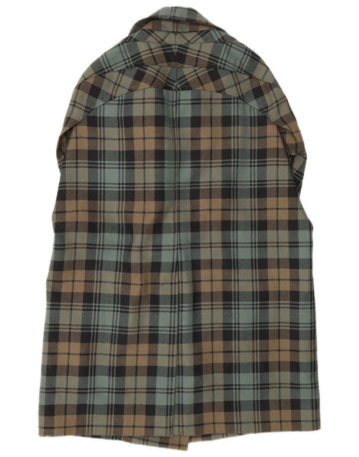 Manteau croisé pour femmes Alberto Biani IT 42 Medium Vert à carreaux