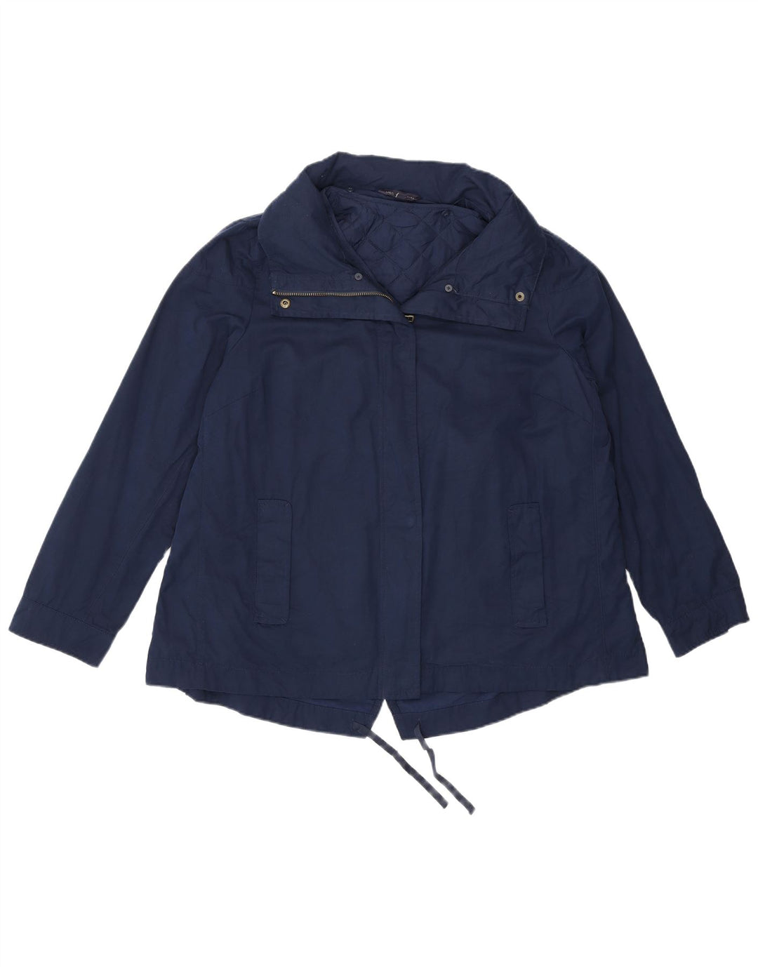 Marks & Spencer Veste de pluie à capuche pour femme UK 14 Bleu marine moyen Polyester