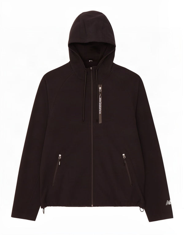 New Balance Veste de survêtement à capuche pour homme Large Noir Polyester