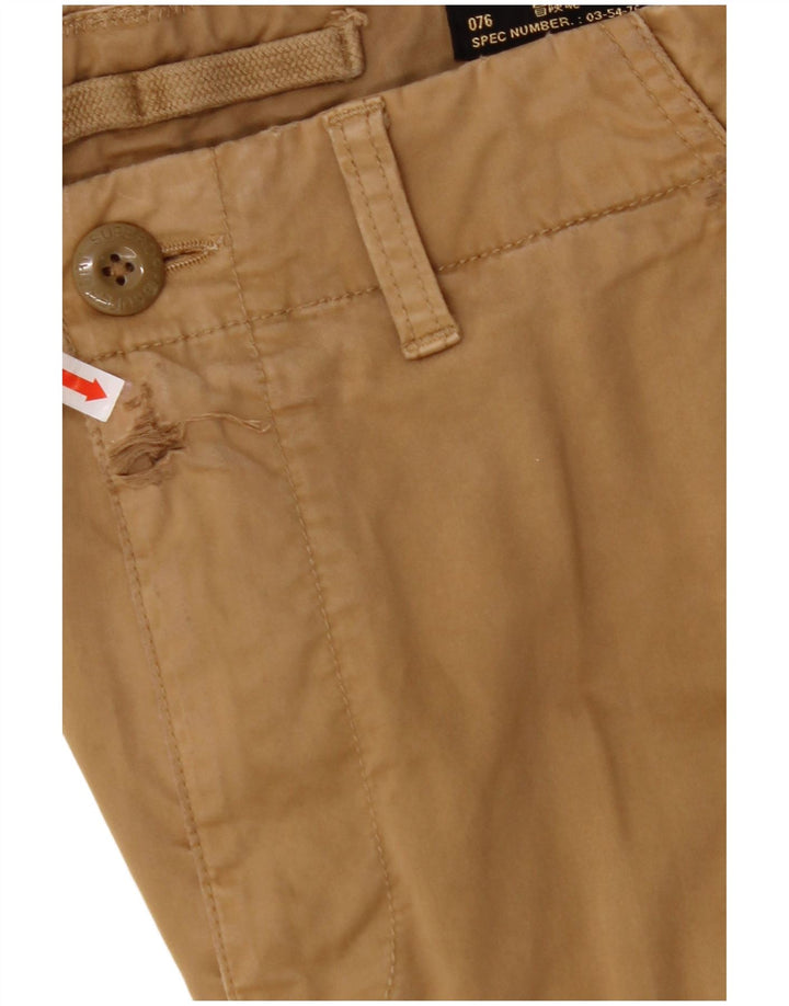 SUPERDRY Pantalon Cargo Droit Homme W32 L32 Beige Coton