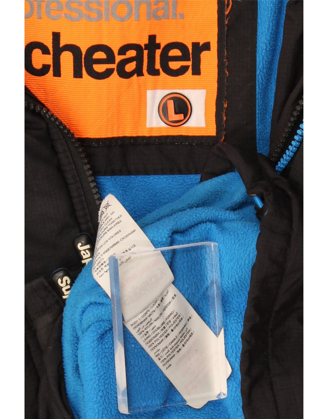 SUPERDRY Veste coupe-vent à capuche pour homme UK 40 Large Noir