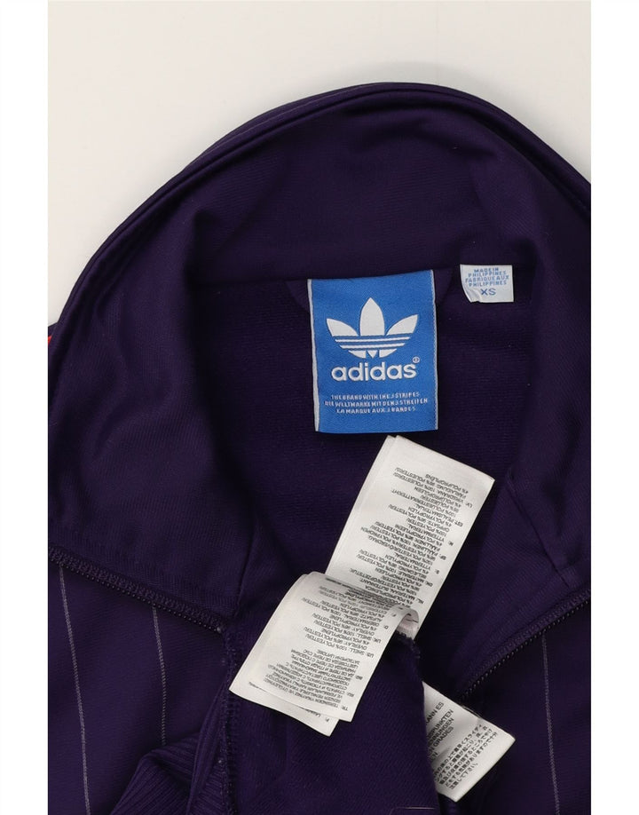 Adidas Veste de survêtement pour homme XS Violet rayé Polyester