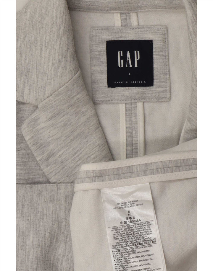 Gap Veste Blazer 1 Bouton Femme US 6 Gris Moyen Polyester
