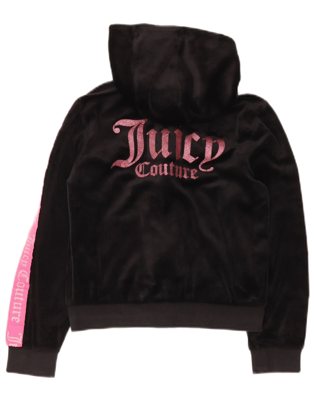 JUICY COUTURE Pull à capuche zippé graphique pour fille 9-10 ans Noir