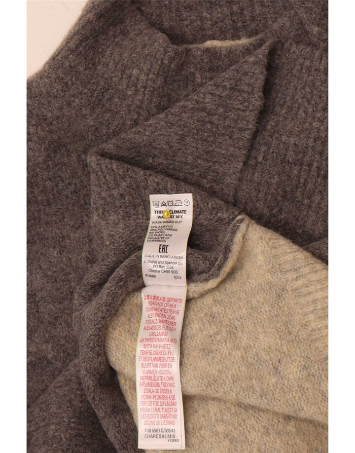 Marks & Spencer Pull col roulé pour femme Gris moyen UK 14