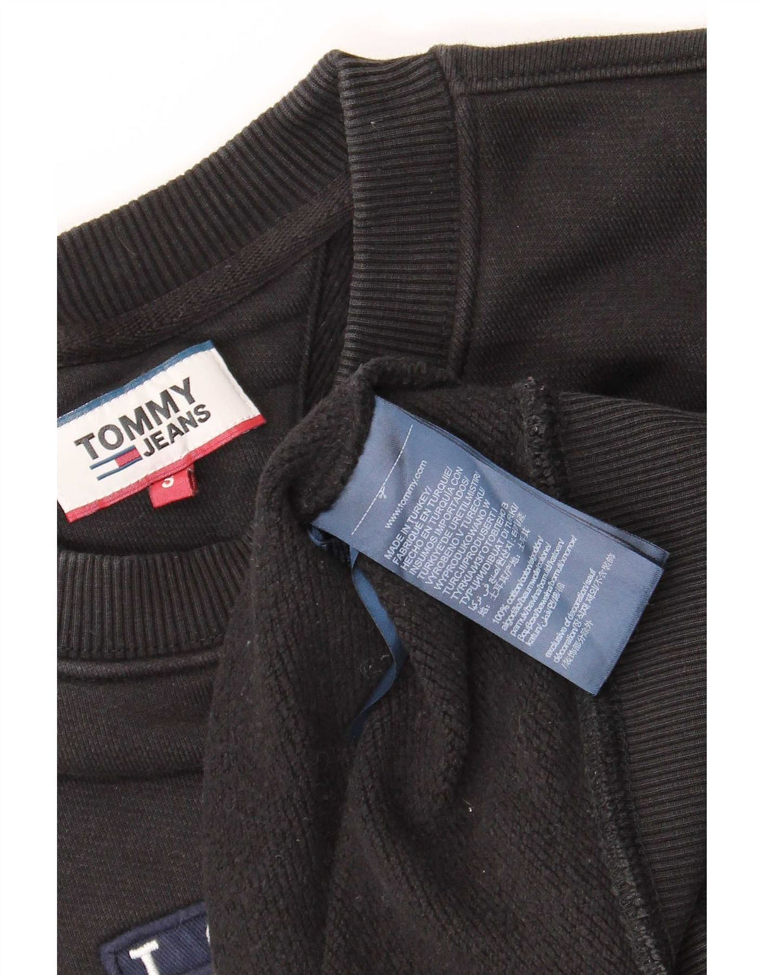 Tommy Hilfiger Sweat-shirt graphique pour homme Petit coton noir