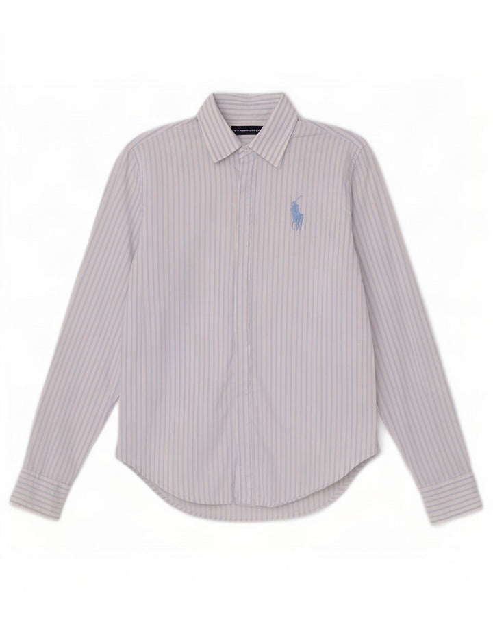 Ralph Lauren Chemise Femme US 6 Coton Bleu Moyen à Fines Rayures