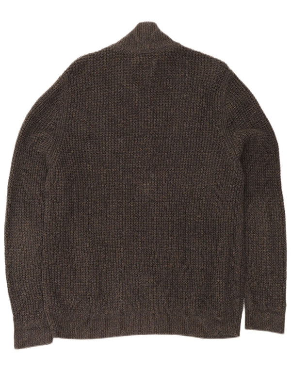 L.L.Bean Pull Cardigan Homme Gris Moyen Coton
