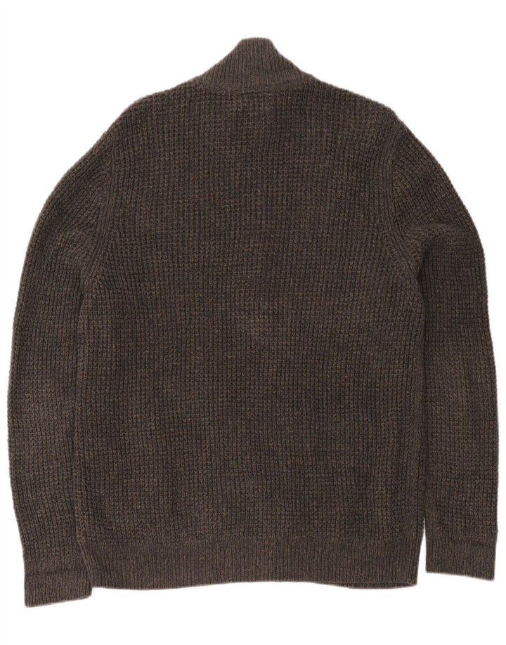 L.L.Bean Pull Cardigan Homme Gris Moyen Coton