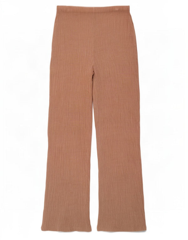 Zara Pantalon décontracté coupe ample pour femme Moyen W28 L32 Beige Lyocell