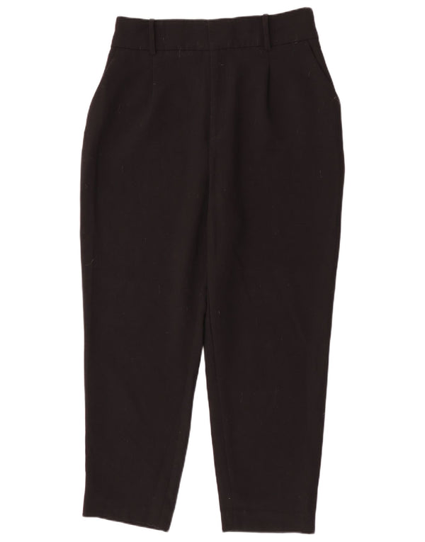 Zara Pantalon Chino Fuselé Femme Large W30 L26 Noir Polyester