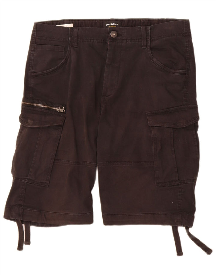 Jack & Jones Short Cargo Homme Moyen W32 Noir Coton