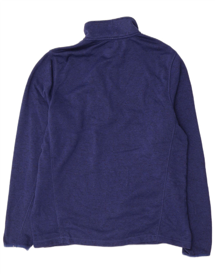 FILA Sweat-shirt à col zippé pour homme, grand, bleu marine, polyester