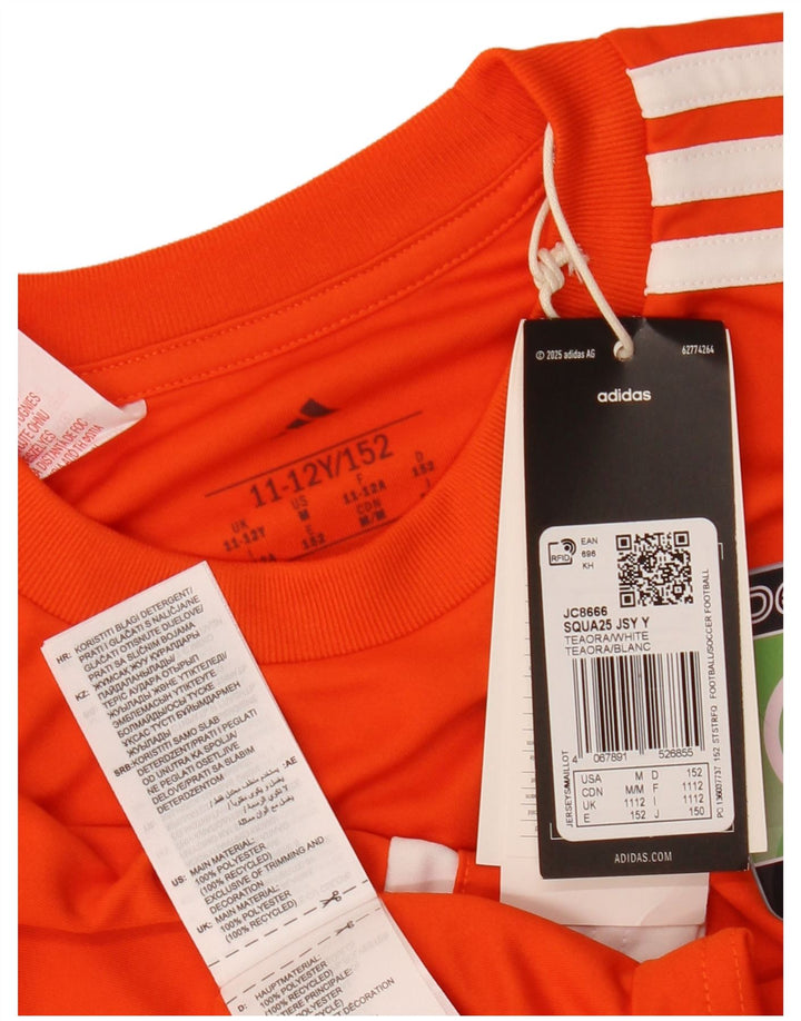 ADIDAS Garçons Aeroready Graphic T-Shirt Top 11-12 ans Orange Colorblock