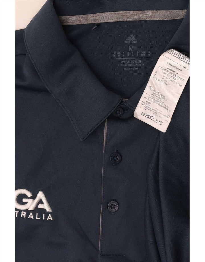 Adidas Polo Graphique Homme Bleu Marine Moyen Polyester