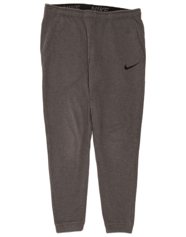 Nike Pantalon de survêtement Dri Fit pour homme Pantalon de jogging Large Gris Polyester