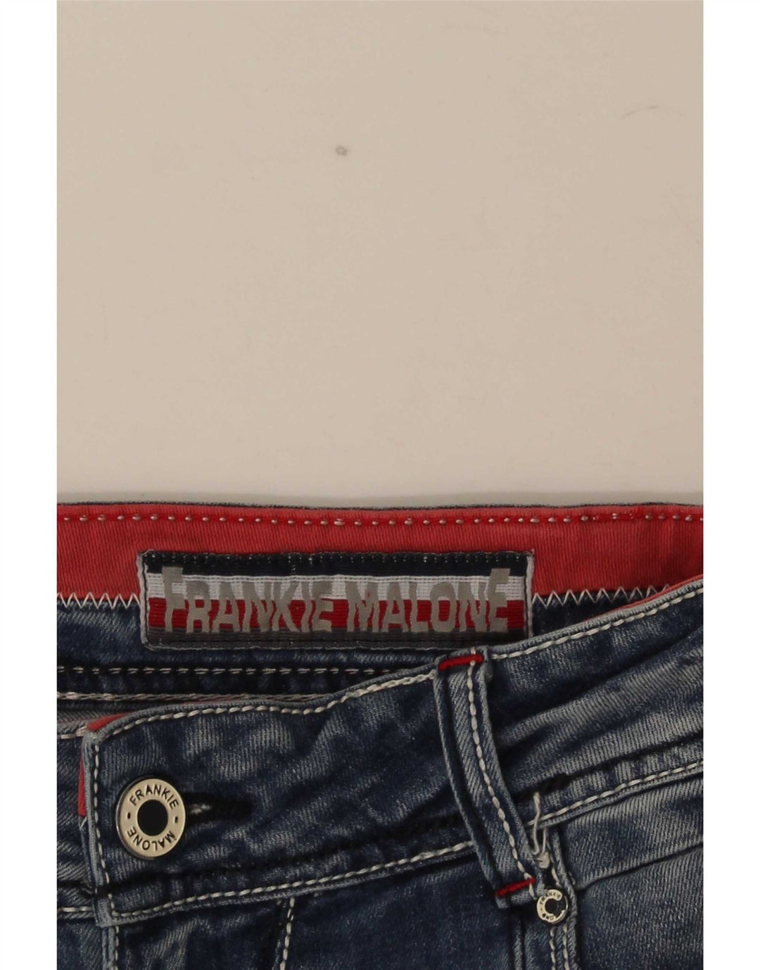 Short en denim femme vintage IT 44 Moyen W32 Coton Bleu