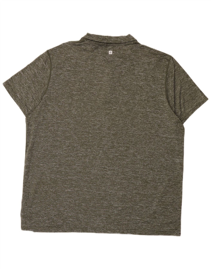Mountain Warehouse Polo Homme 2XL Kaki Moucheté Polyamide