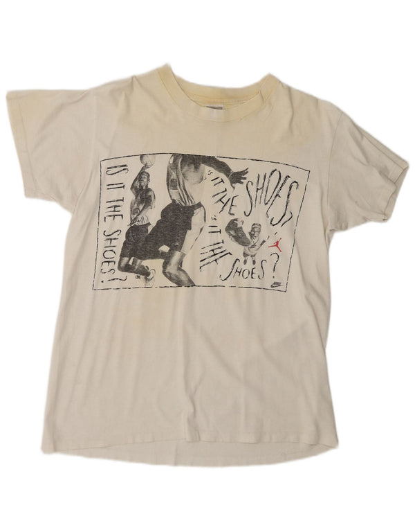 Nike Hommes Michael Jordan et Spike Lee Est-ce les chaussures ? T-Shirt Haut Petit Blanc