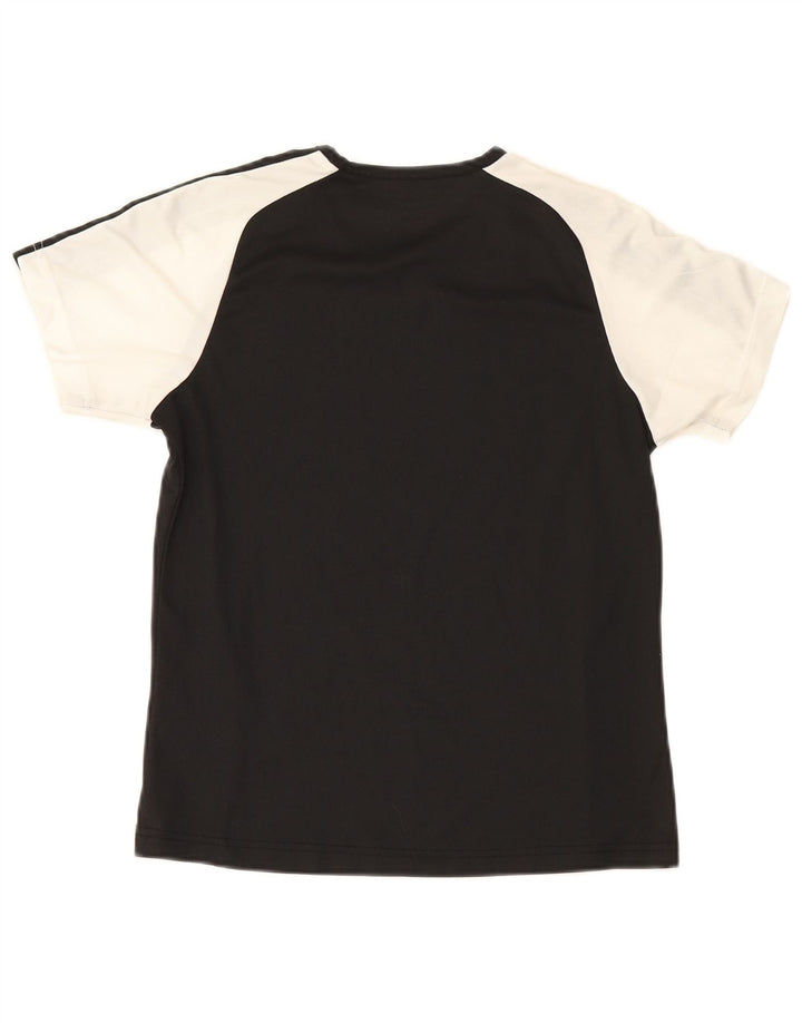 Champion T-Shirt Femme Top UK 12 Medium Noir Colourblock Polyester