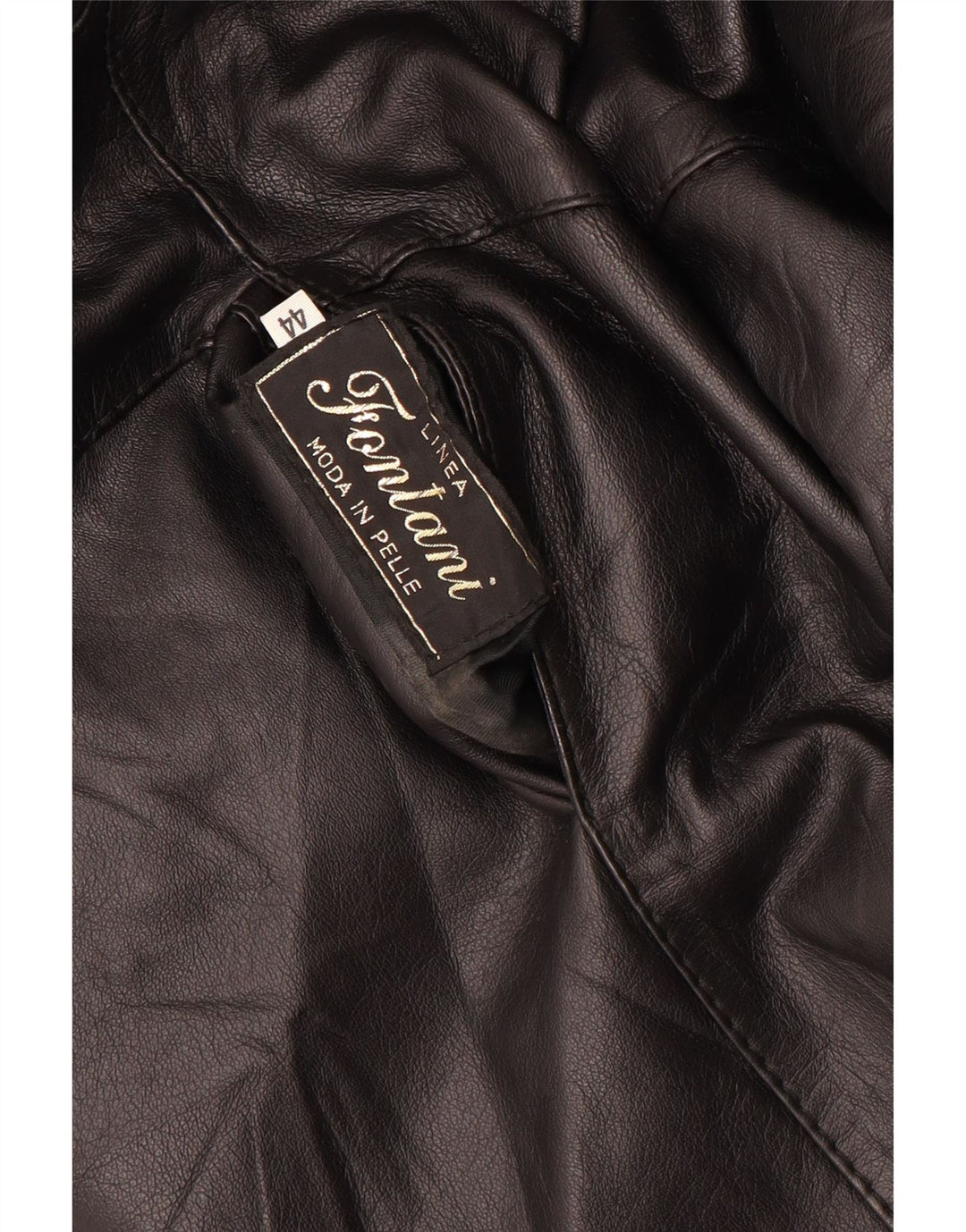 Fontani Manteau surdimensionné en peau de mouton pour femme IT 44 Cuir marron moyen