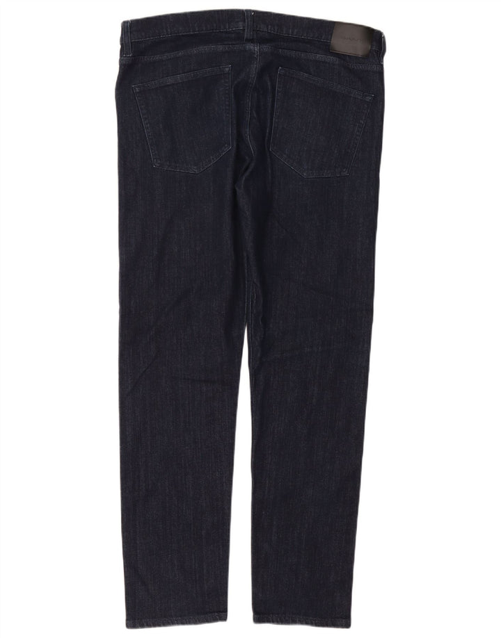 Gant Jean Slim Homme W36 L32 Bleu Marine Coton
