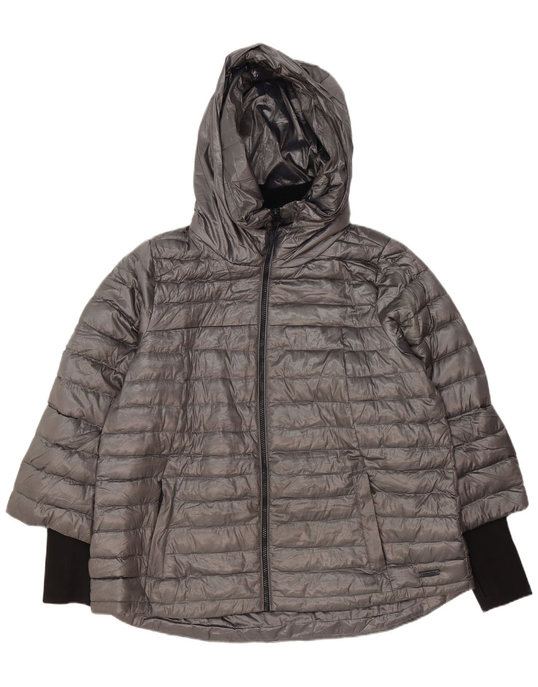Calvin Klein Veste matelassée surdimensionnée pour femme UK 18 XL Gris Polyester