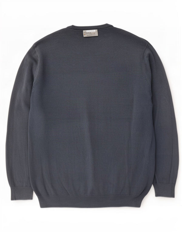 Marks & Spencer Pull à col rond coupe classique pour homme Bleu marine Taille L