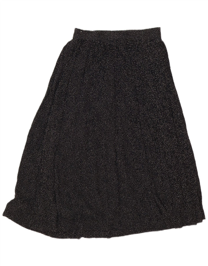 Jupe Midi Femme Lemon IT 44 Medium W30 Viscose À Pois Noir