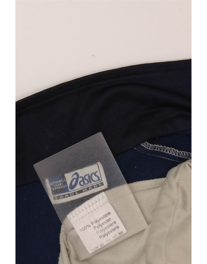 Asics Veste de survêtement pour homme en polyester color block blanc cassé moyen