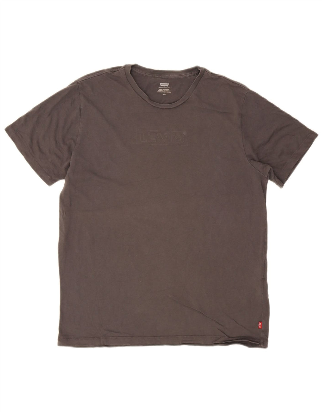 Levi's T-Shirt Graphique Homme Gris Large Coton