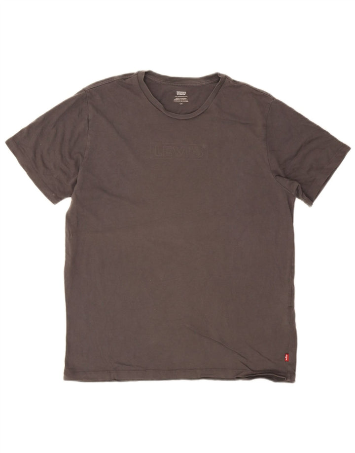 Levi's T-Shirt Graphique Homme Gris Large Coton