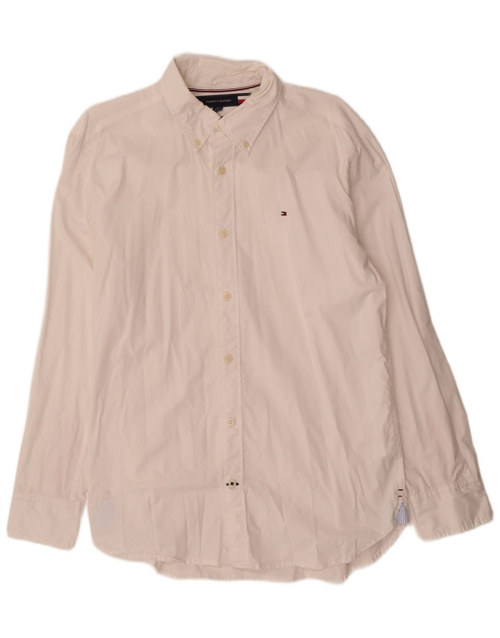 Tommy Hilfiger Chemise Regular Fit Homme Blanc Moyen Coton