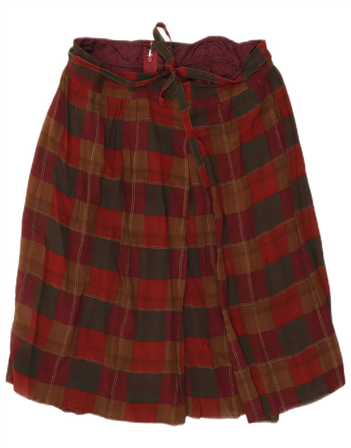 jupe trapèze femme vintage W30 Plaid rouge moyen