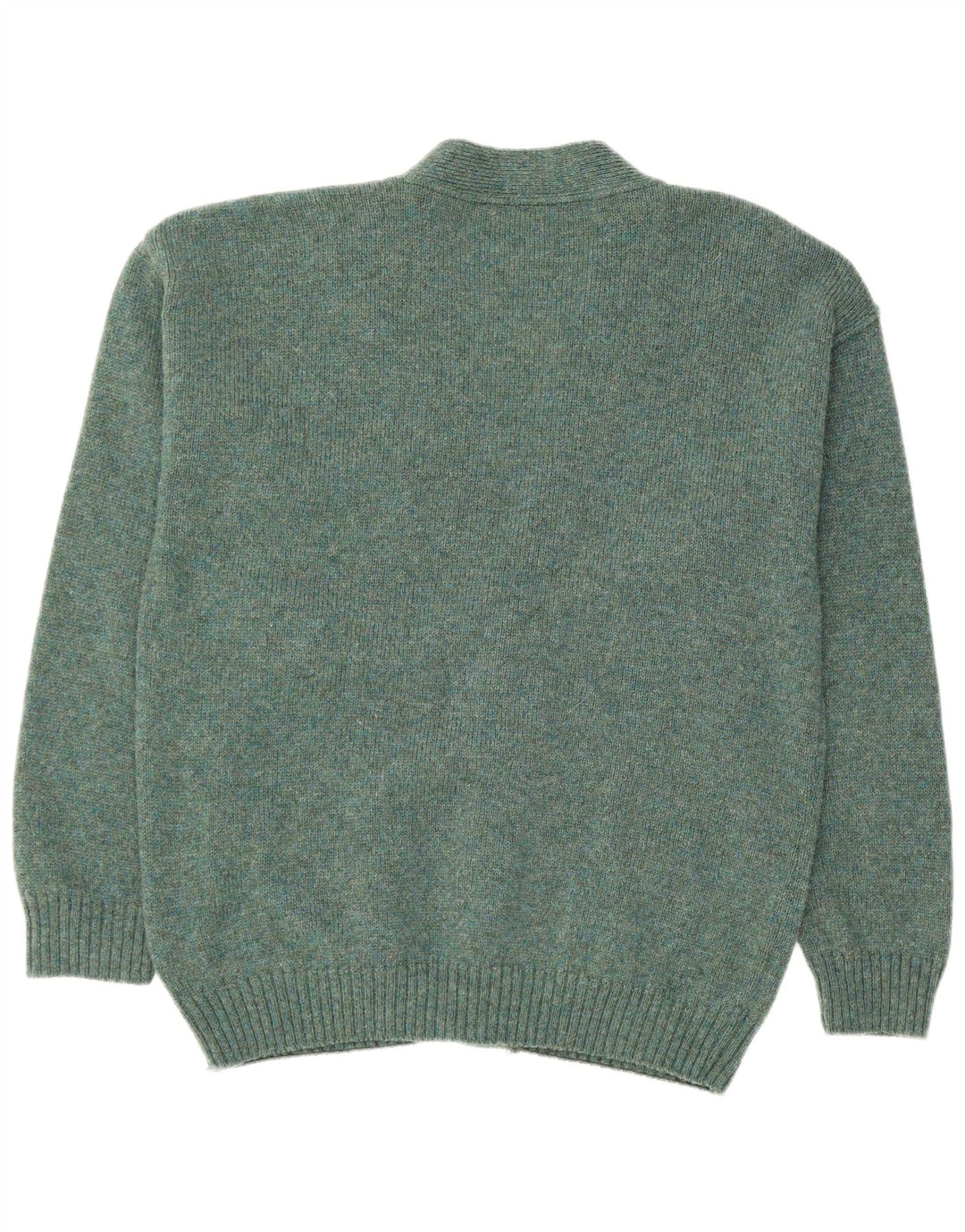VINTAGE Pull Cardigan Homme XL Laine Verte