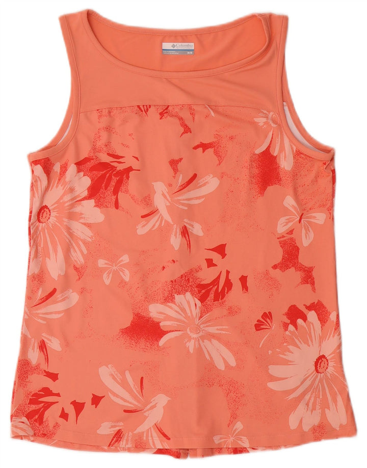 COLUMBIA Débardeur graphique pour femme UK 12 Polyester floral rose moyen