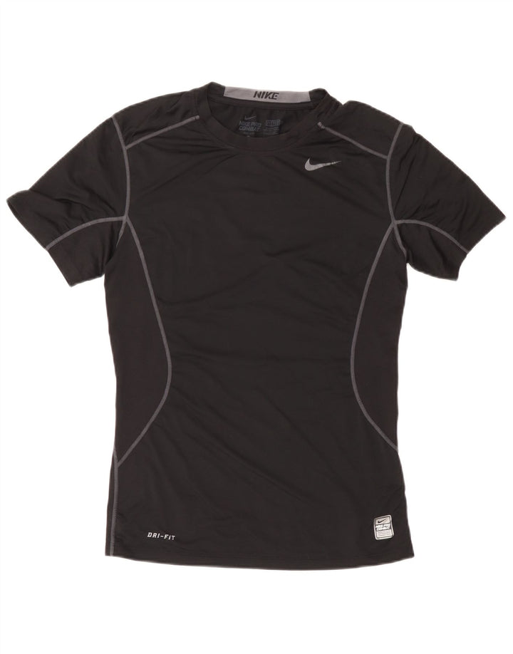 Nike Hommes Pro Combat T-Shirt Haut Petit Noir