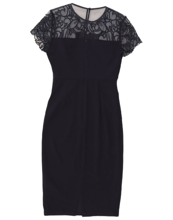 Lipsy Robe fourreau pour femme UK 10 Small Bleu marine Floral Polyester
