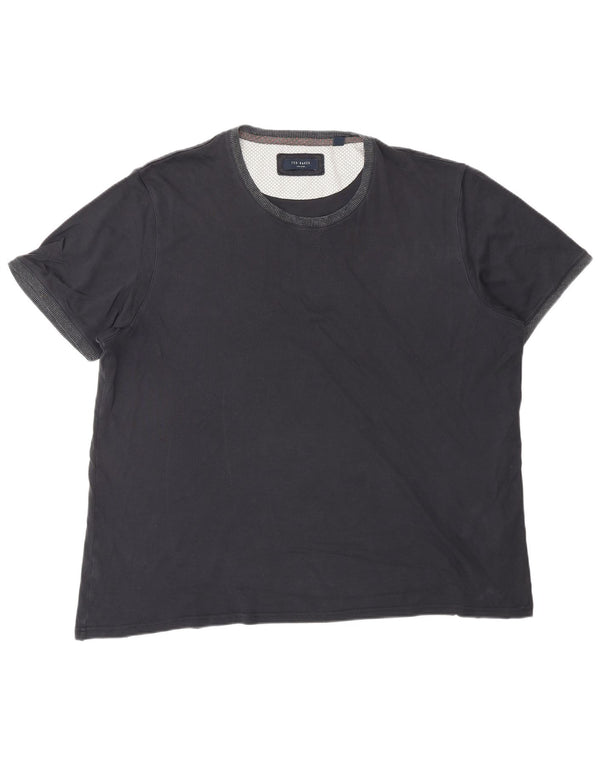 TED BAKER T-Shirt Homme Top 2XL Bleu Marine Coton