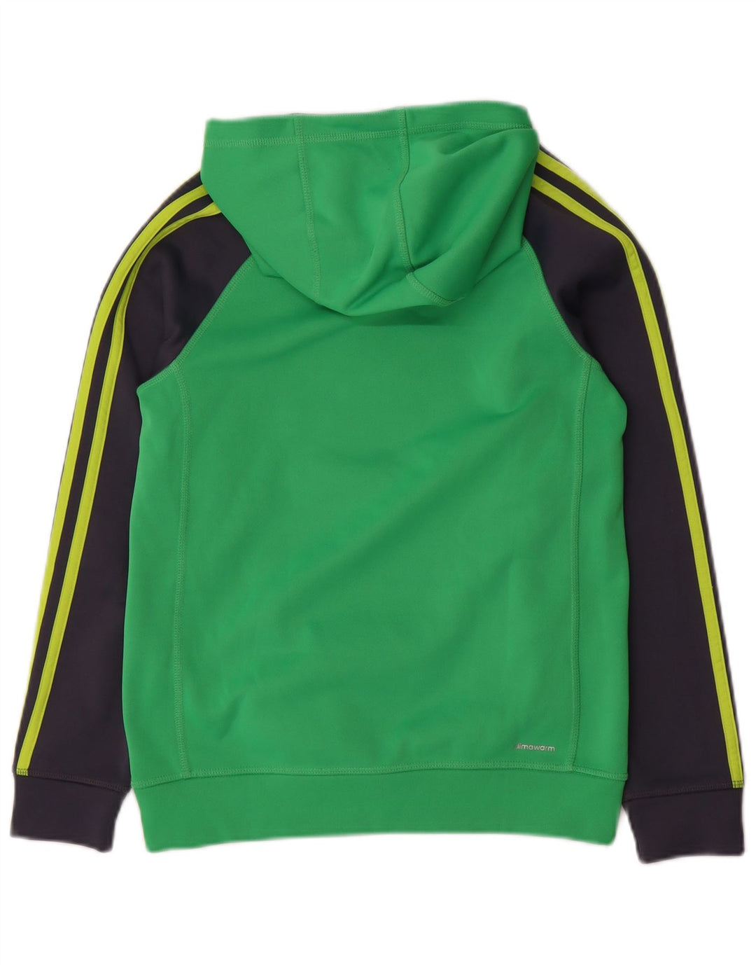 ADIDAS Pull à capuche Climawarm pour garçon 10-11 ans Vert moyen colour block