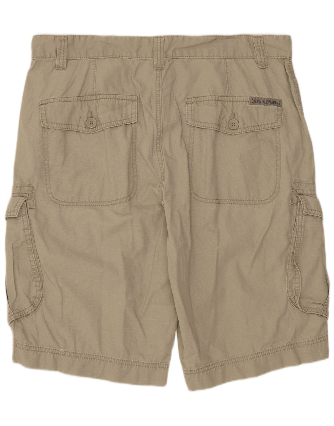 Calvin Klein Short cargo pour homme W34 Grand coton beige