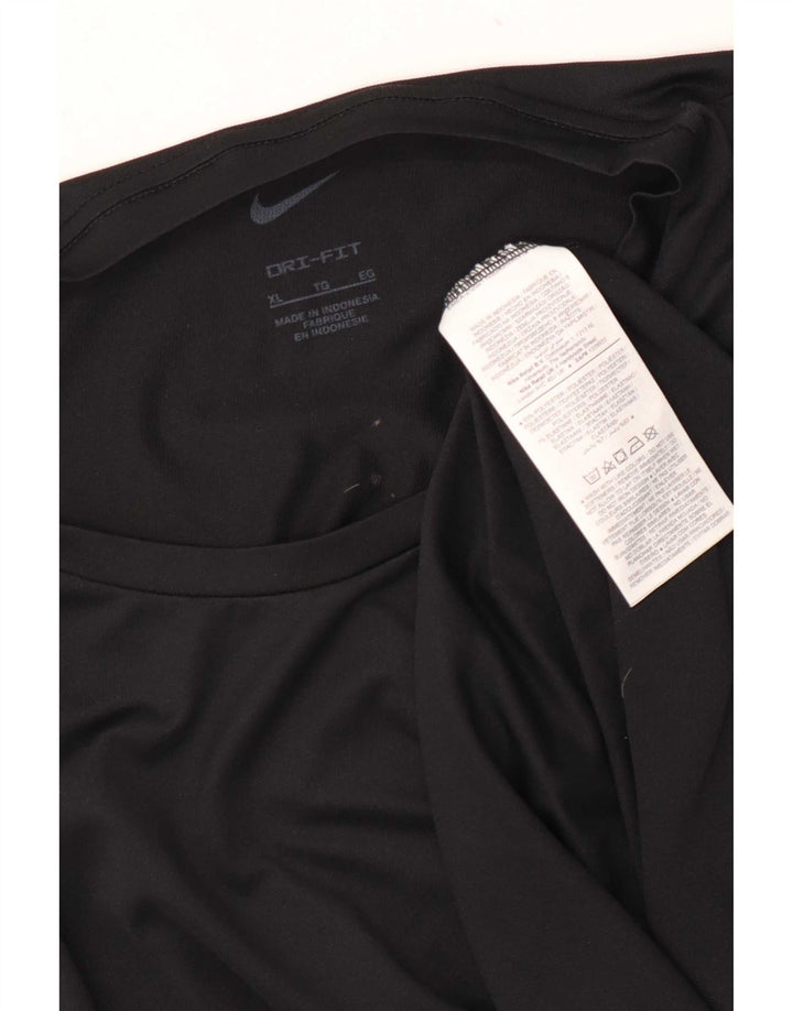 Nike Hommes Dri Fit T-Shirt Haut XL Noir Polyester