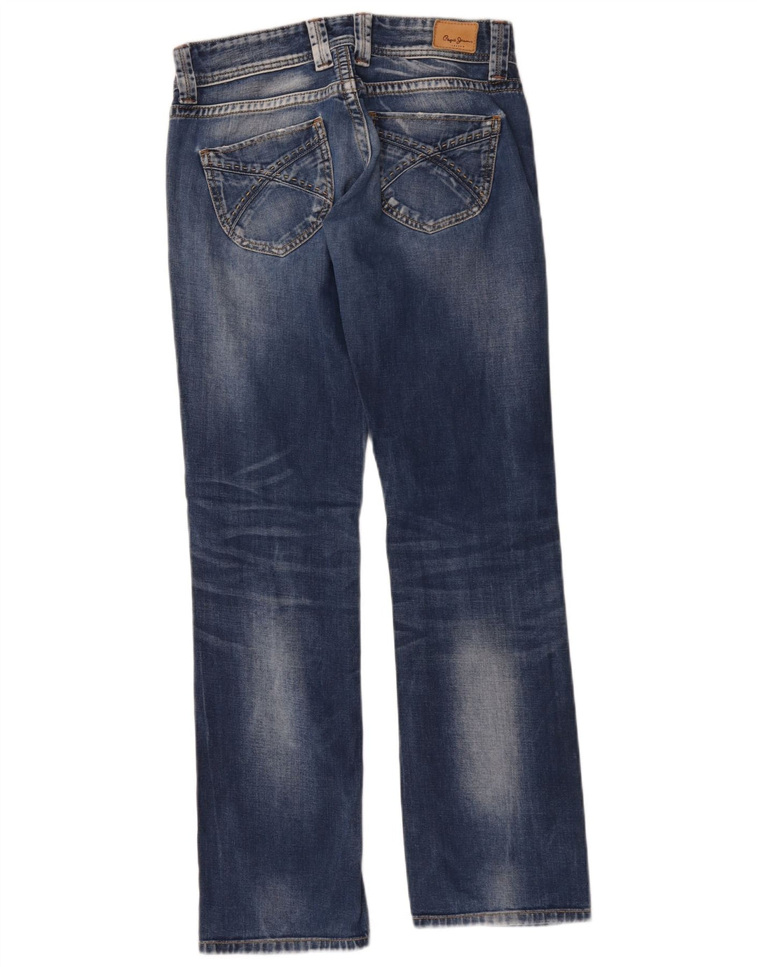 PEPE Jeans Jean Bootcut Femme W27 L32 Bleu Coton