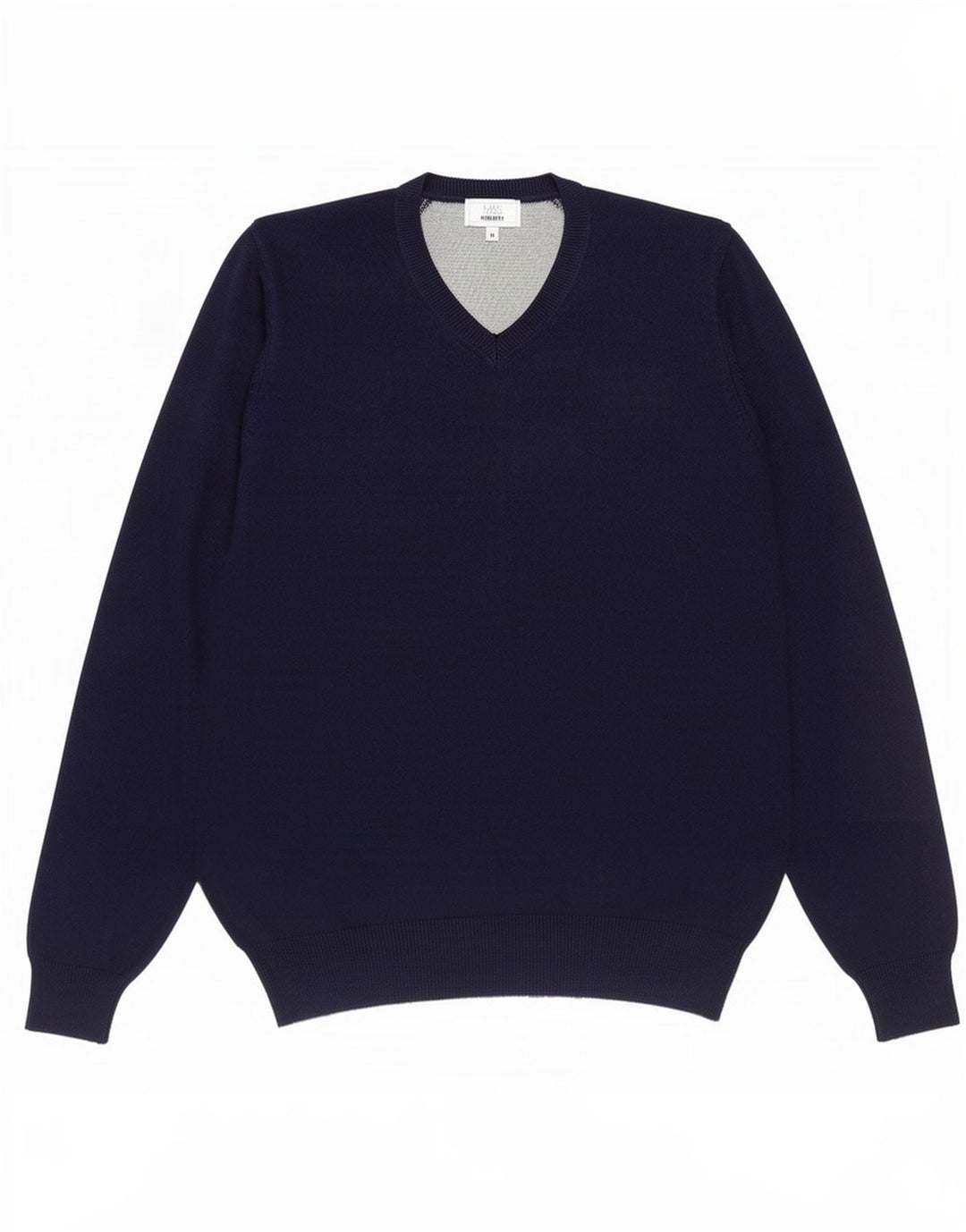 Marks & Spencer Pull Regular Fit Col V Homme Bleu Marine Moyen