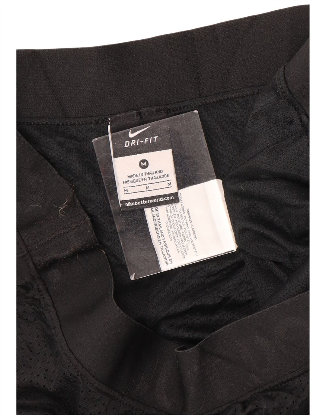 NIKE Short de sport Dri Fit Graphic pour femme UK 14 Noir moyen Polyester