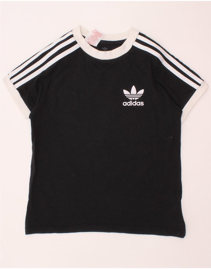 ADIDAS T-Shirt Garçon 7-8 Ans XS Noir Coton